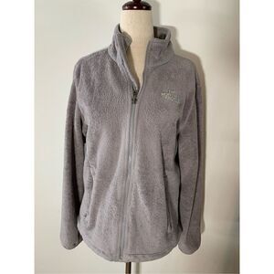 North face gray women’s fleece jacket medium